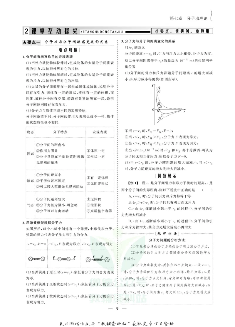 名师同步导学物理人教版选修3-3_名师同步导学_高中物理