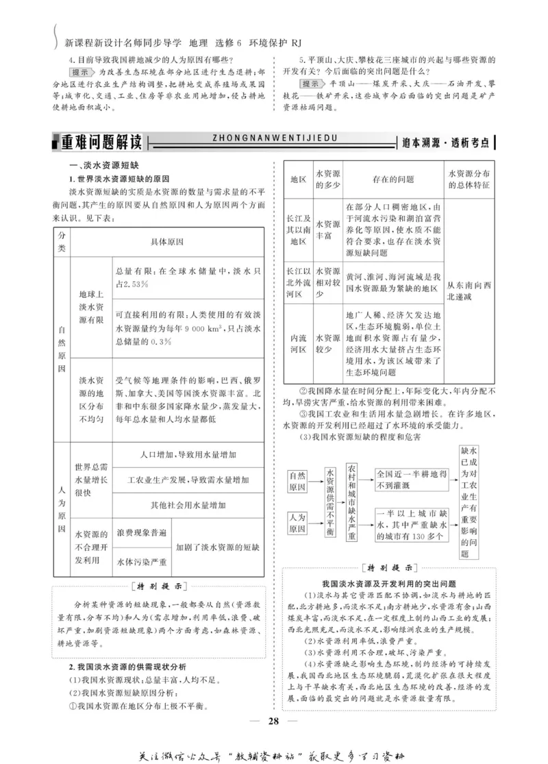 名师同步导学地理人教版选修6-环境保护_名师同步导学_高中地理