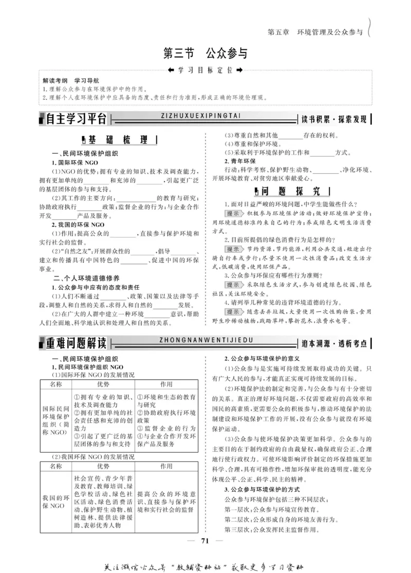 名师同步导学地理人教版选修6-环境保护_名师同步导学_高中地理