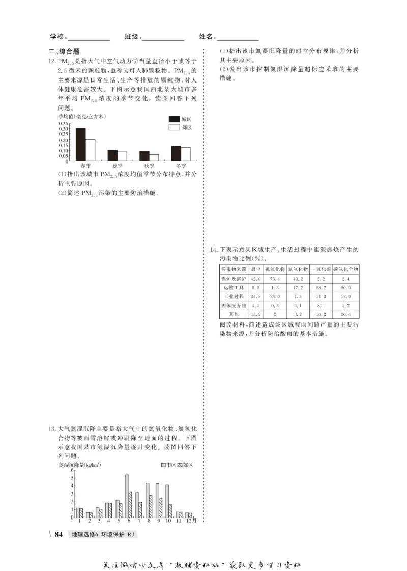 名师同步导学地理人教版选修6-环境保护_名师同步导学_高中地理