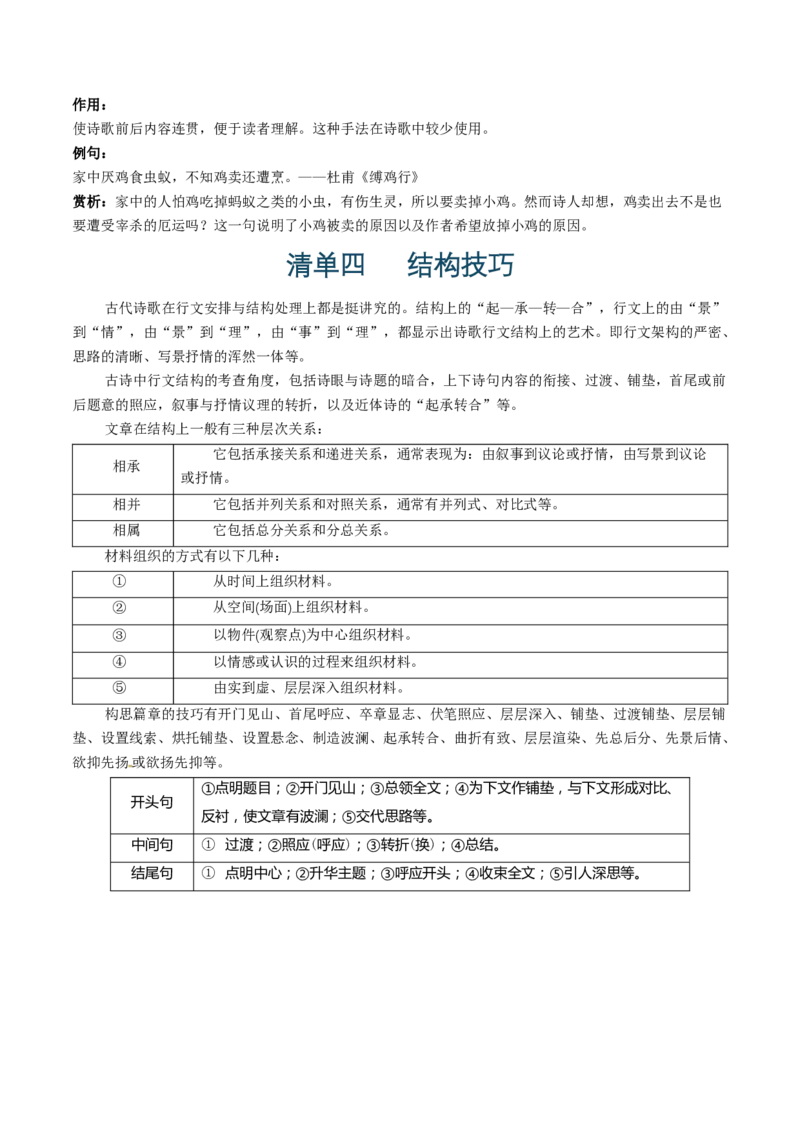 记背手册05：高考古诗鉴赏知识清单（修辞手法表现手法表达方式结构技巧）-备战2025年高考语文一轮复习考点帮（北京专用）_01高考语文_52025年新高考资料_一轮复习
