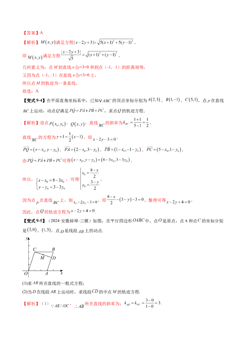 第01讲直线的方程（九大题型）（讲义）（解析版）_2.2025数学总复习_2025年新高考资料_一轮复习_2025年高考数学一轮复习讲练测（新教材新高考，含2024高考真题）_第八章平面解析几何