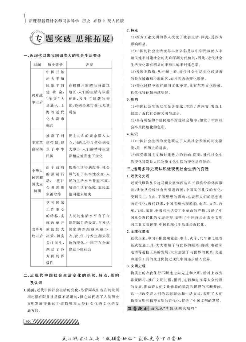 名师同步导学历史人民版必修2_名师同步导学_高中历史