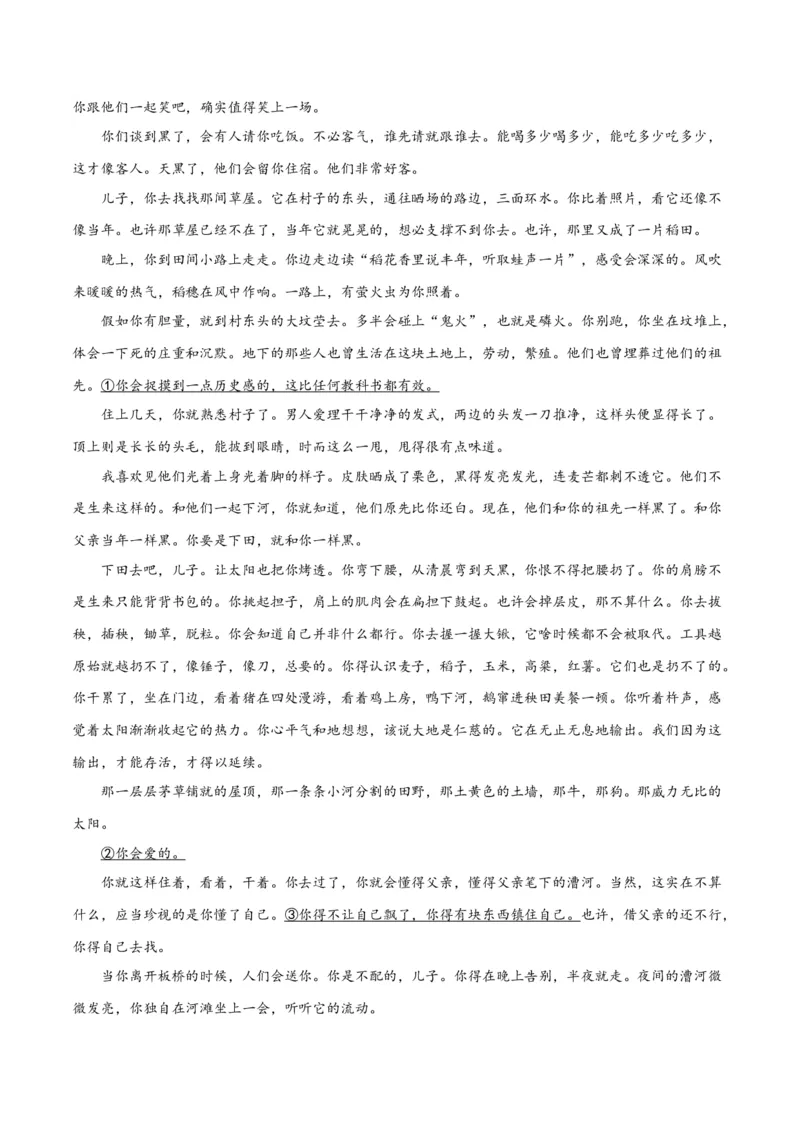 解密09文学类文本阅读散文之概括要点（讲义）（解析版）_01高考语文_4.22024年新高考资料_2.2024二轮复习