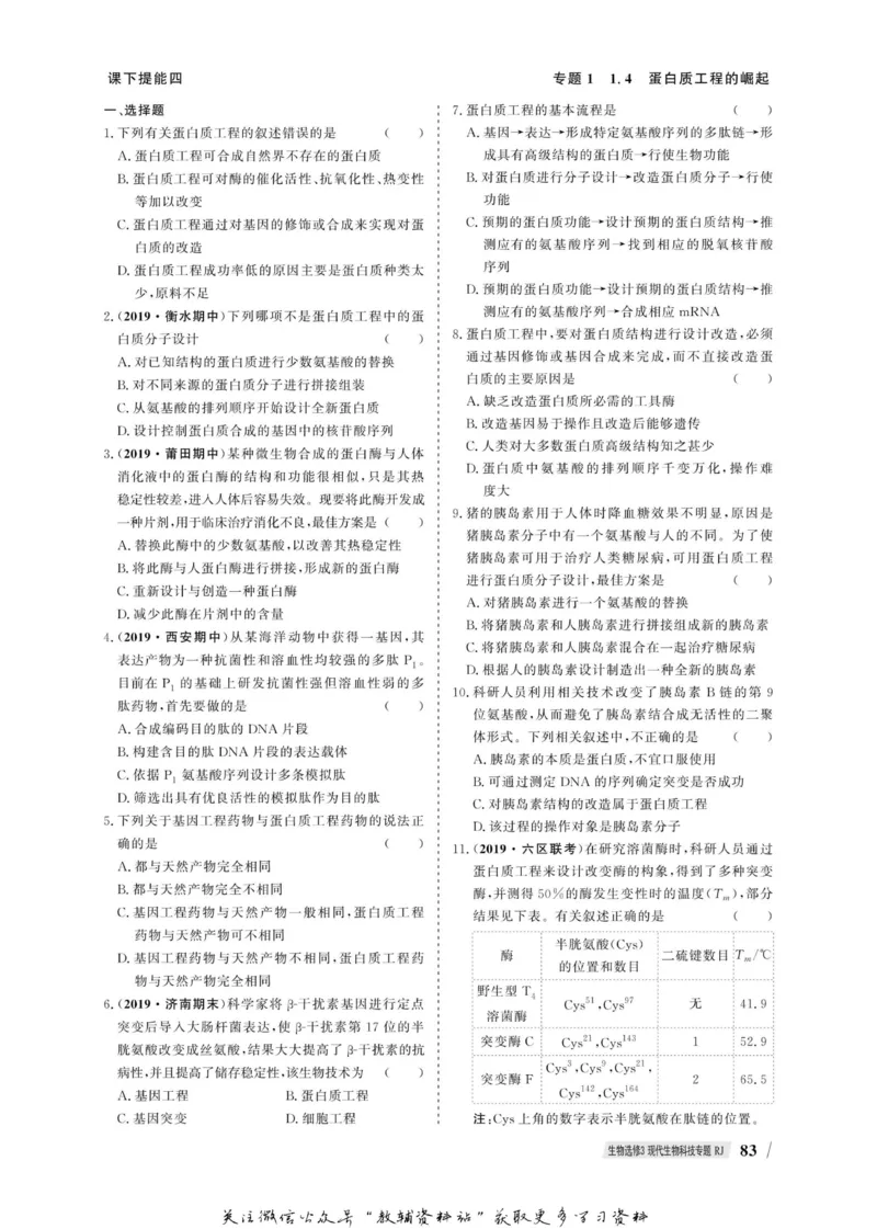名师同步导学生物人教版选修3-现代生物科技专题_名师同步导学_高中生物
