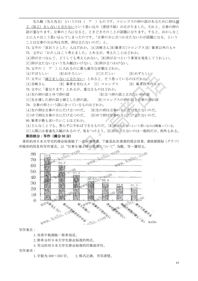 1999-2014年高考日语真题_高中课本电子全科人教版语数英政历地物化生必修选修全套课本PPT_高中日语_3.1999-2019年高考真题