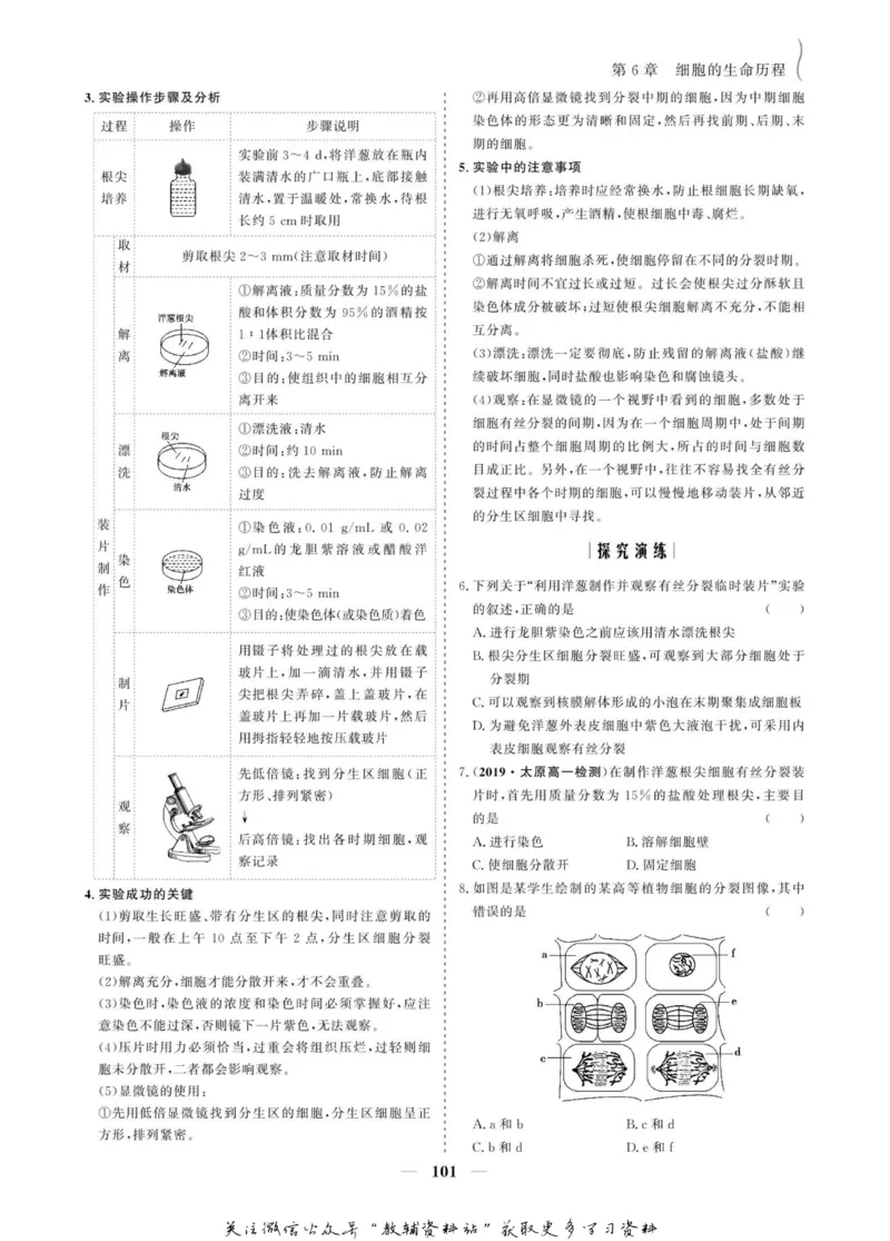 名师同步导学生物人教版必修1_名师同步导学_高中生物