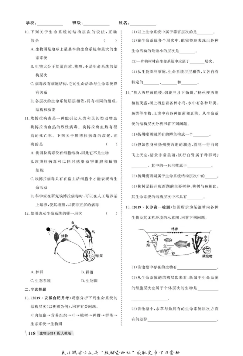 名师同步导学生物人教版必修1_名师同步导学_高中生物