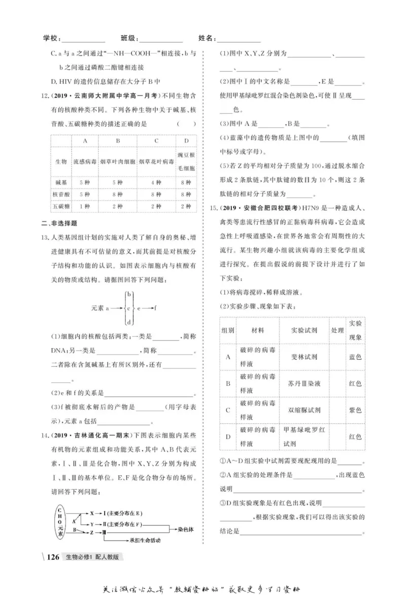 名师同步导学生物人教版必修1_名师同步导学_高中生物