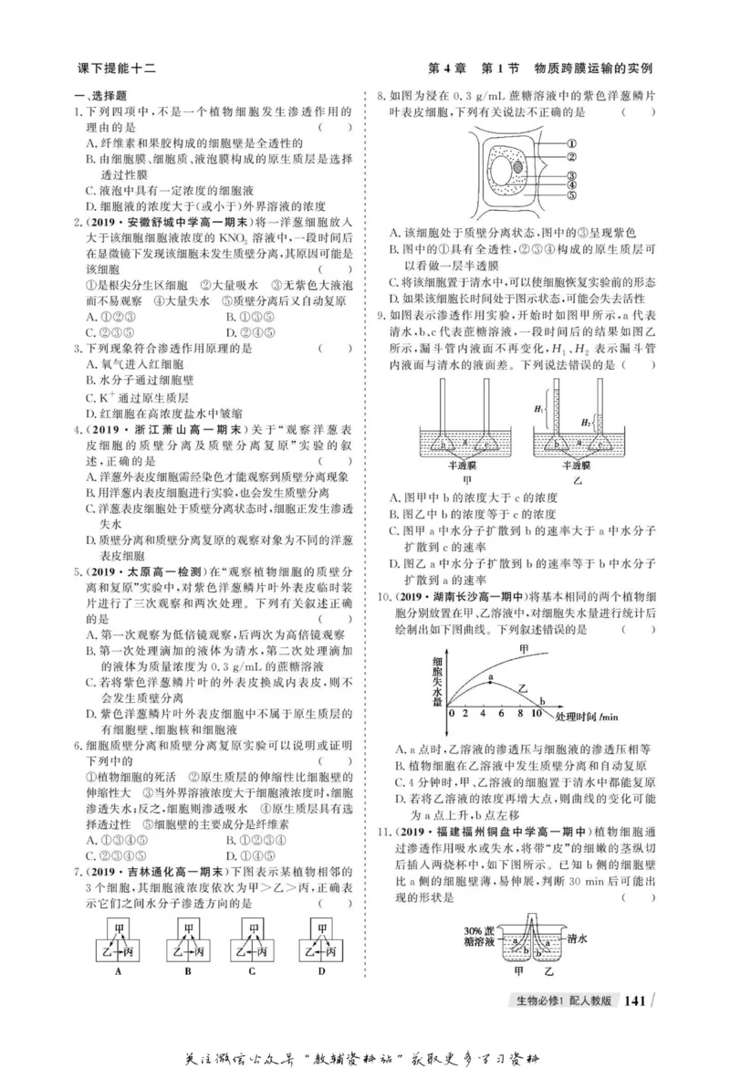 名师同步导学生物人教版必修1_名师同步导学_高中生物