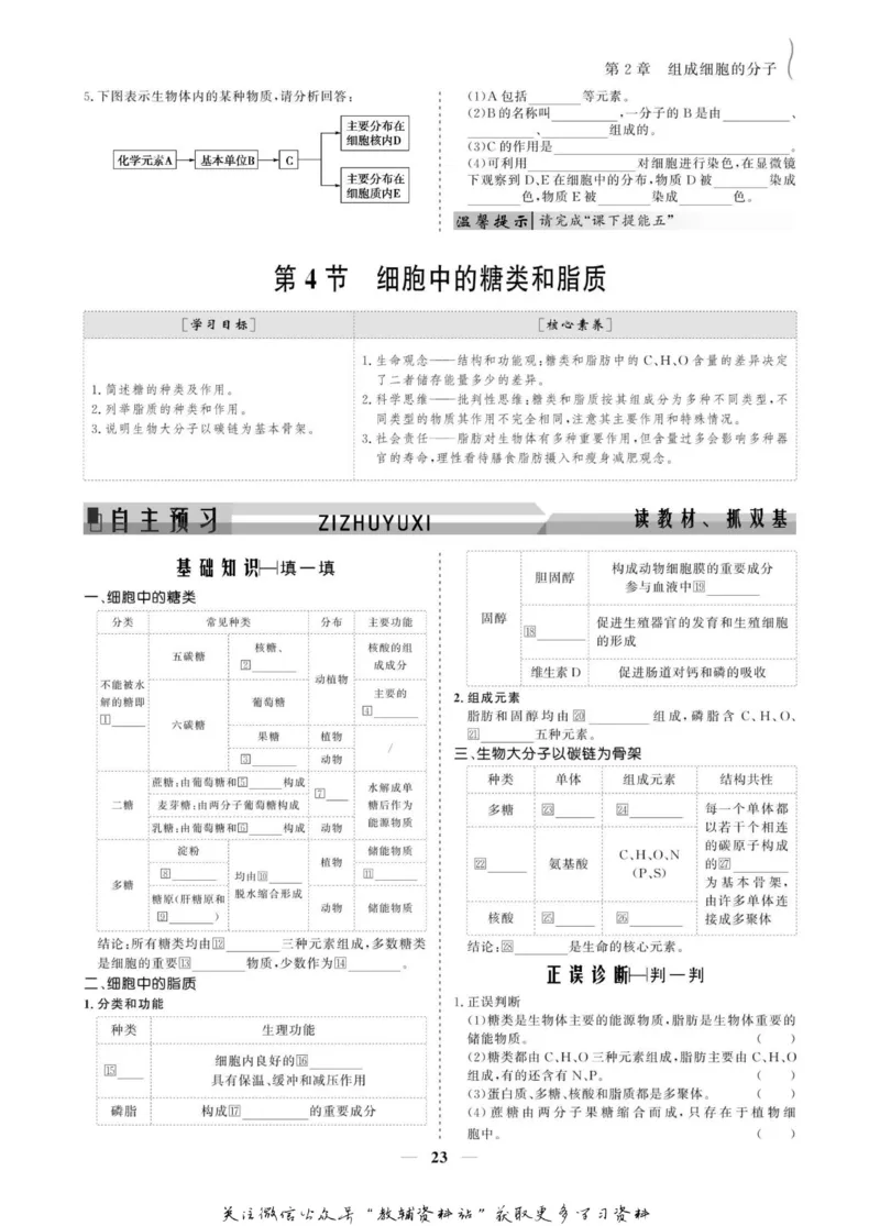 名师同步导学生物人教版必修1_名师同步导学_高中生物
