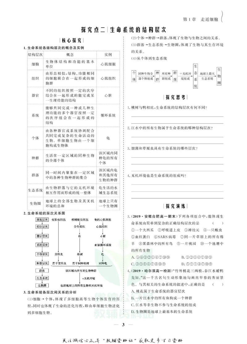 名师同步导学生物人教版必修1_名师同步导学_高中生物