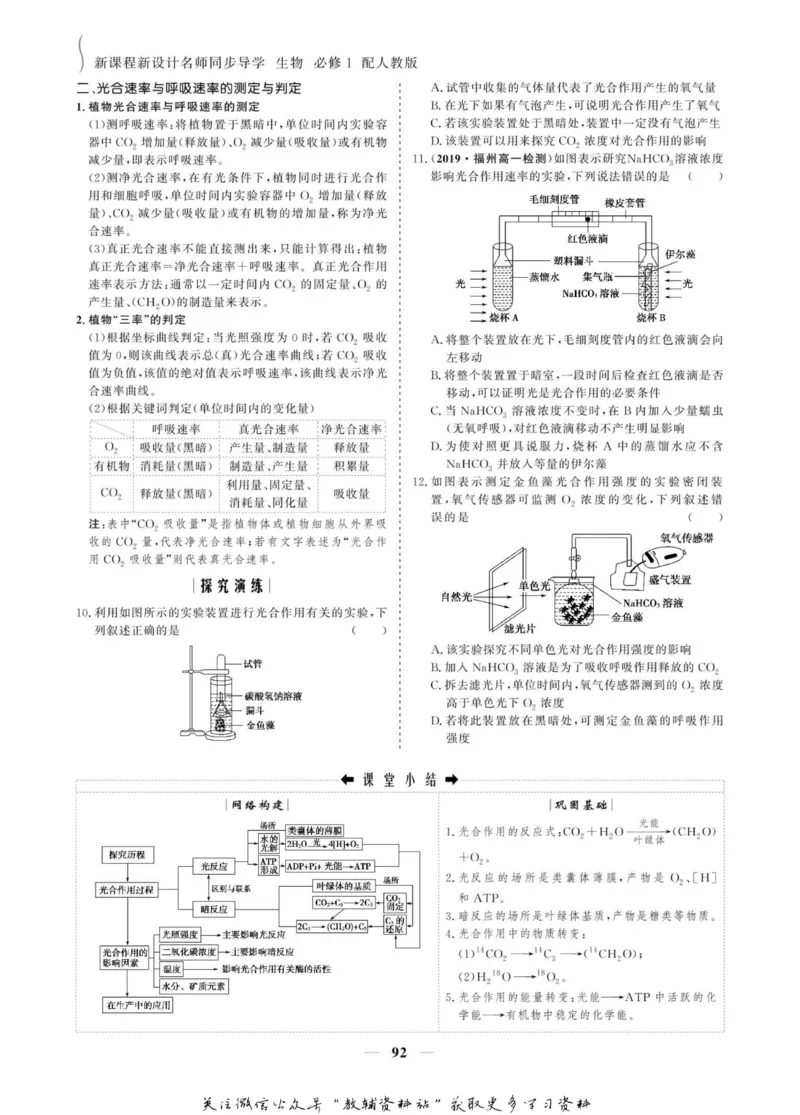 名师同步导学生物人教版必修1_名师同步导学_高中生物