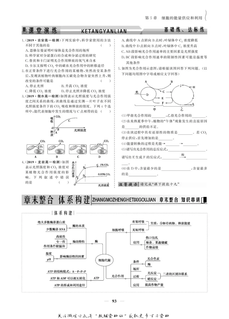 名师同步导学生物人教版必修1_名师同步导学_高中生物