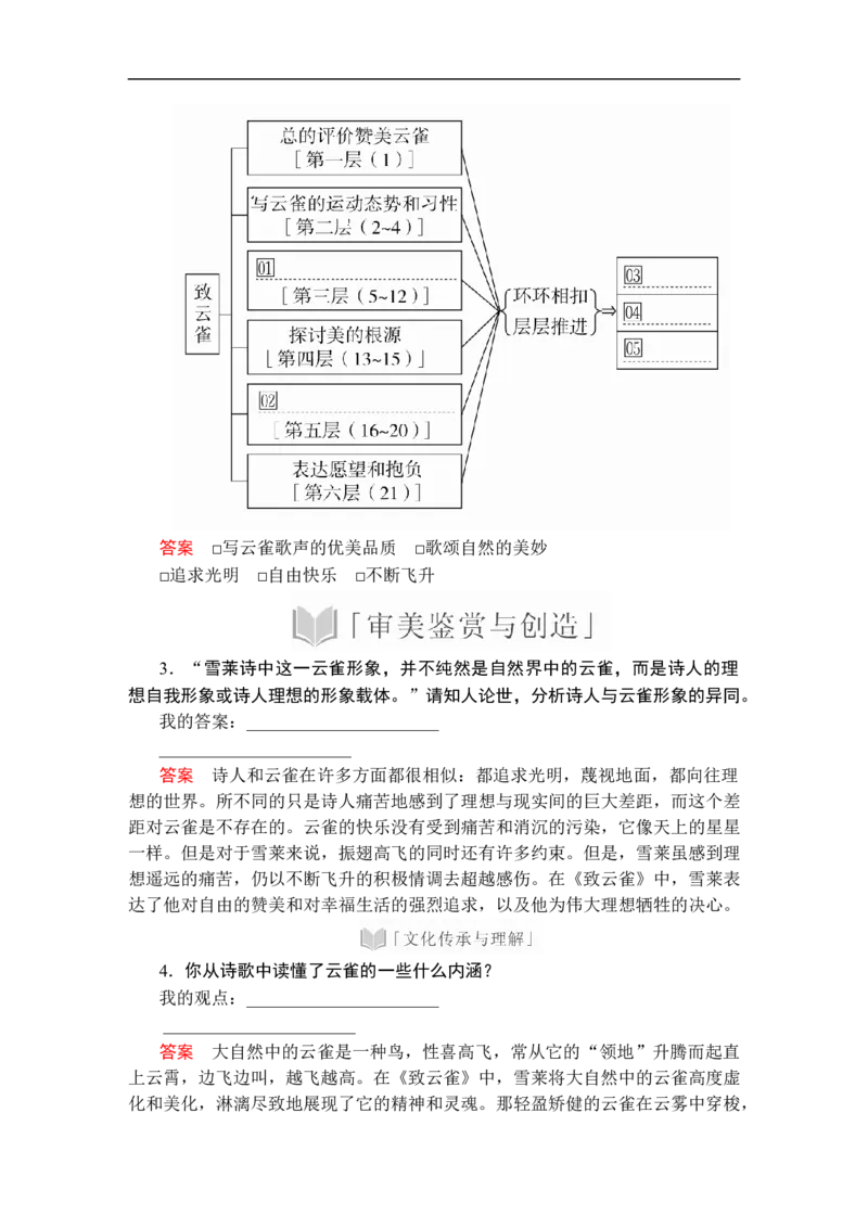 第一单元第2课致云雀_高中语文上册_（新教材）高中语文上册_模式2（课件+讲义+测试）：_第一单元(共22份打包)
