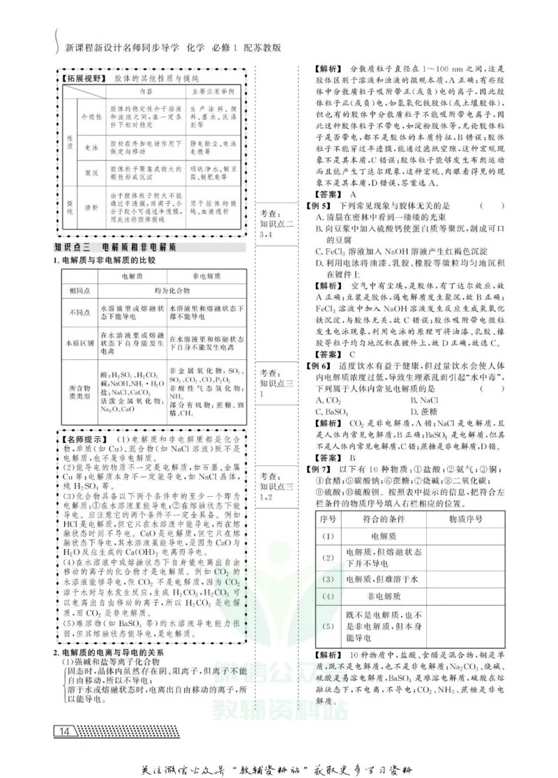 名师同步导学化学苏教版必修1_名师同步导学_高中化学
