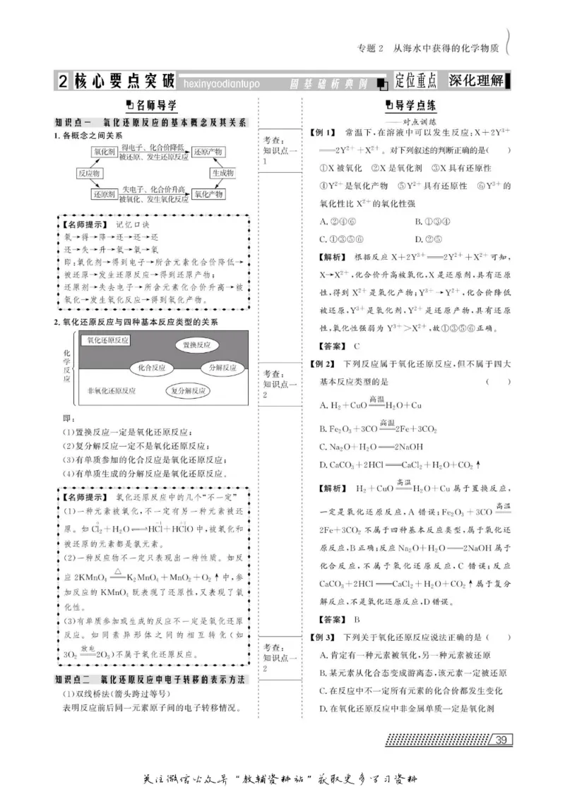 名师同步导学化学苏教版必修1_名师同步导学_高中化学
