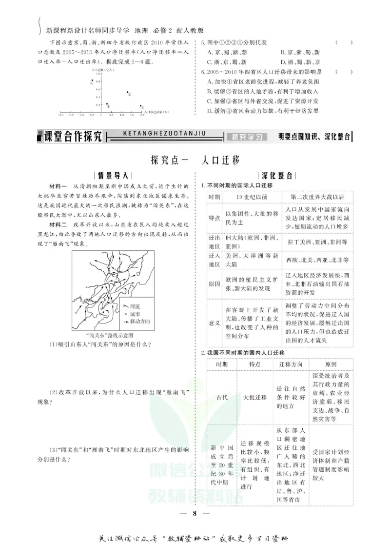 名师同步导学地理人教版必修2_名师同步导学_高中地理