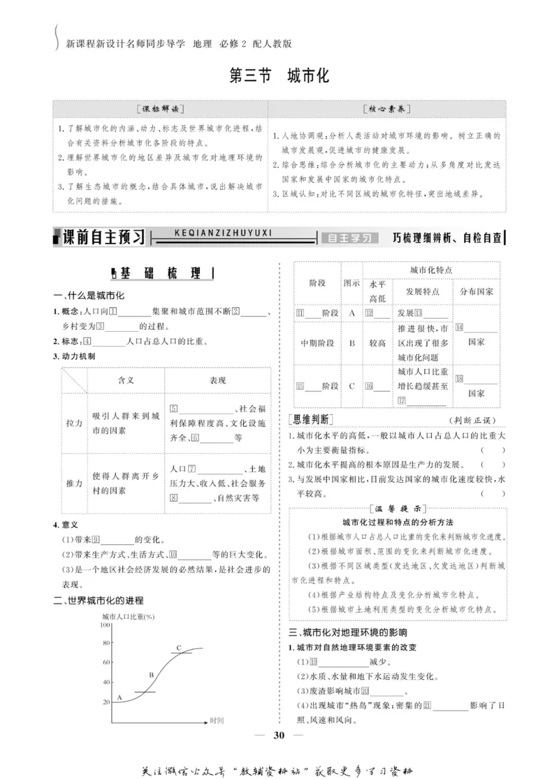 名师同步导学地理人教版必修2_名师同步导学_高中地理