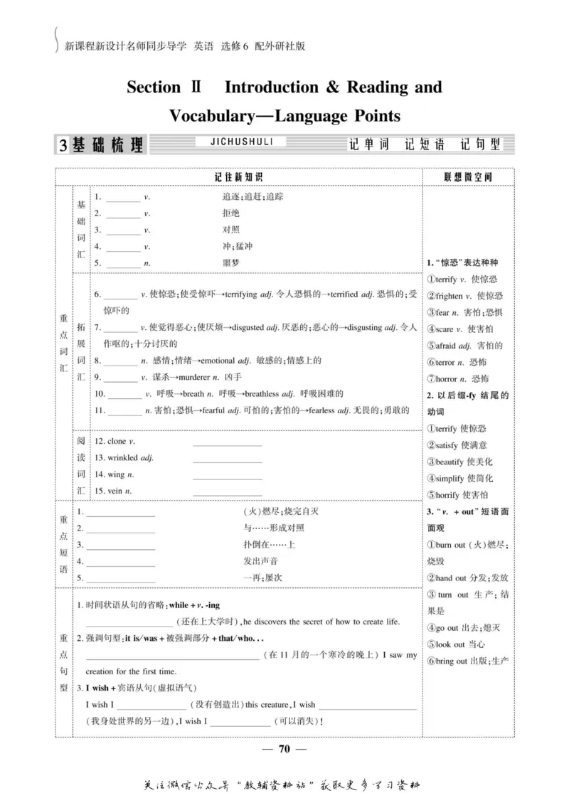 名师同步导学英语外研版选修6_名师同步导学_高中英语