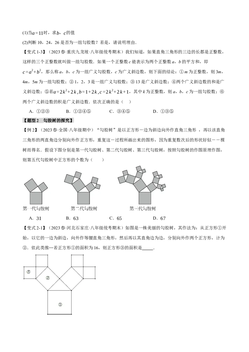 专题17.6勾股定理章末八大题型总结（培优篇）（人教版）（学生版）_初中数学_八年级数学下册（人教版）_母题专项-U66_2024版