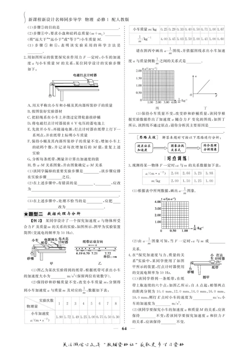 名师同步导学物理人教版必修1_名师同步导学_高中物理