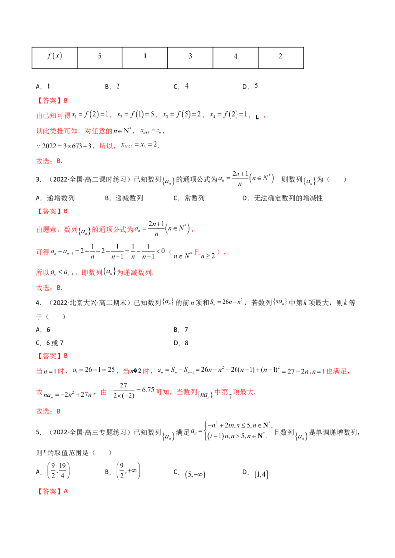第01讲数列的概念与简单表示法(精讲）（教师版）_2.2025数学总复习_2023年新高考资料_一轮复习_2023新高考数学一轮复习（新教材新高考）