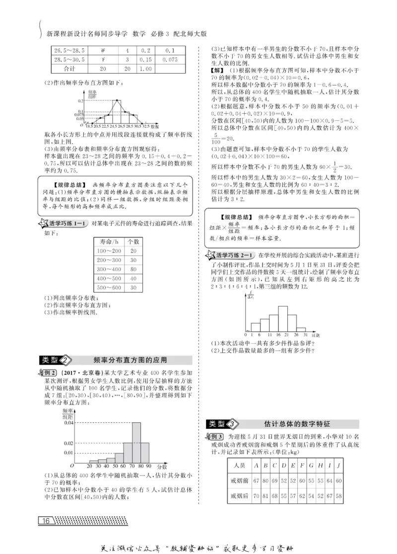 名师同步导学数学北师版必修3_名师同步导学_高中数学
