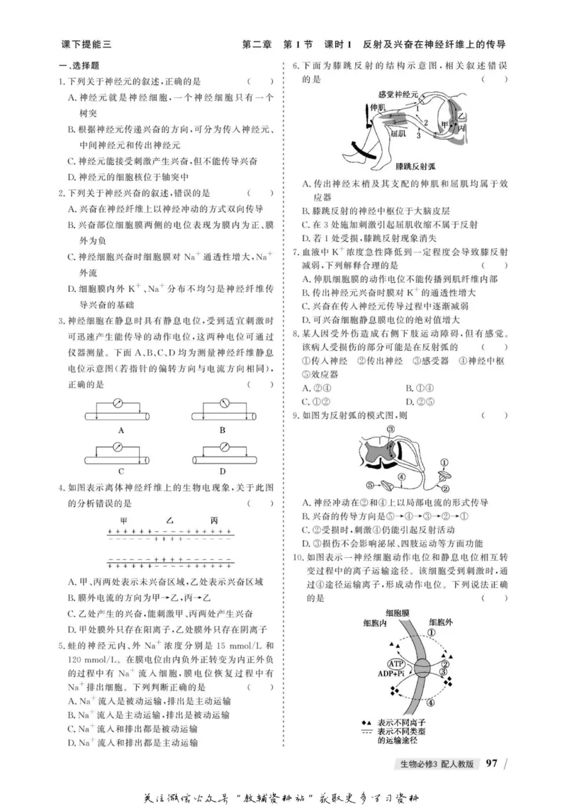 名师同步导学生物人教版必修3_名师同步导学_高中生物