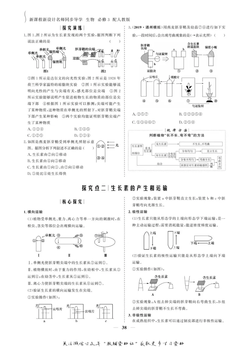 名师同步导学生物人教版必修3_名师同步导学_高中生物