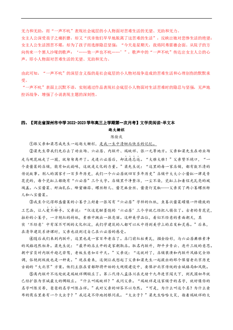重难点04文学类文本阅读（小说）之把握整体阅读方法-2023年高考语文热点&middot;重点&middot;难点专练（新高考）（解析版）_01高考语文_32023年新高考资料_专项复习