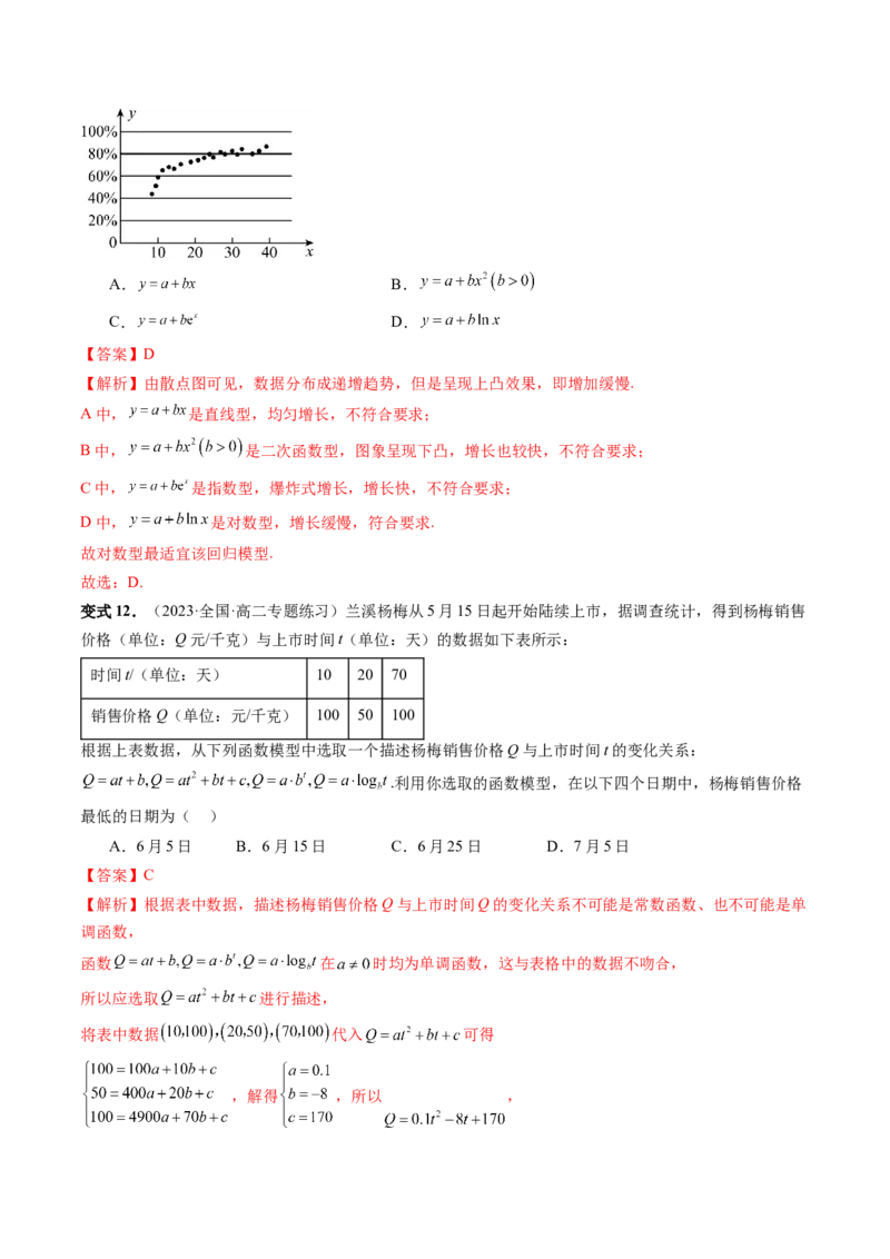 第02讲成对数据的统计分析（五大题型）（讲义）（解析版）_2.2025数学总复习_2024年新高考资料_1.2024一轮复习_2024年高考数学一轮复习讲练测（新教材新高考）