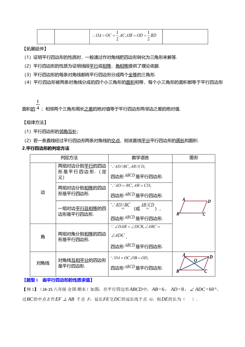 专题18.15平行四边形全章专项复习（5大考点14种题型）（举一反三）（人教版）（教师版）_初中数学_八年级数学下册（人教版）_母题专项-U66_2025版