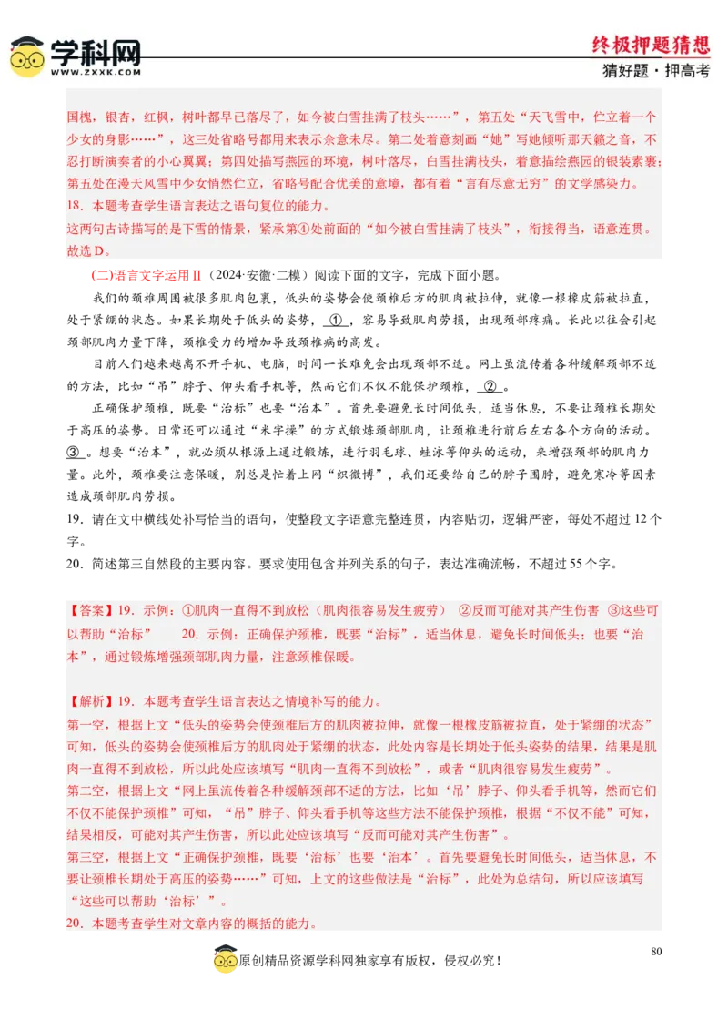 语文-2024年高考终极押题猜想（新高考通用）（解析版）_01高考语文_4.22024年新高考资料_5.2024三轮冲刺_语文-2024年高考终极押题猜想（新高考通用）