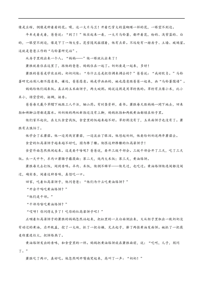 解密08文学类文本阅读小说之综合探究分析（分层训练）（原卷版）_01高考语文_新高考复习资料_2024年新高考资料_二轮复习资料_分层训练