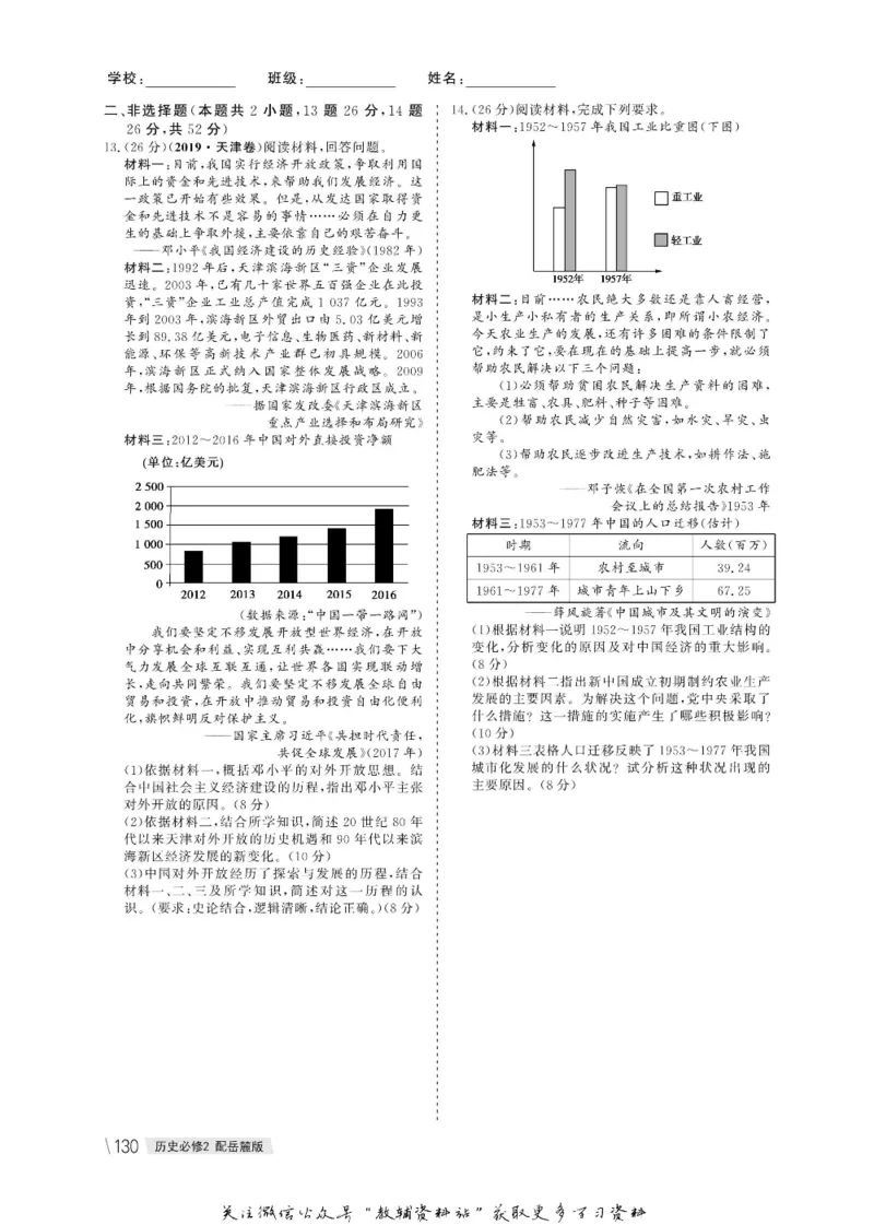 名师同步导学历史岳麓版必修2_名师同步导学_高中历史