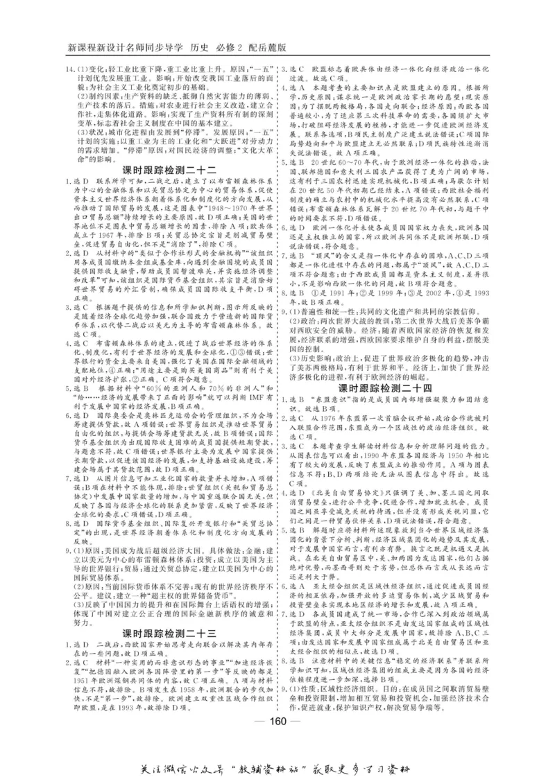 名师同步导学历史岳麓版必修2_名师同步导学_高中历史