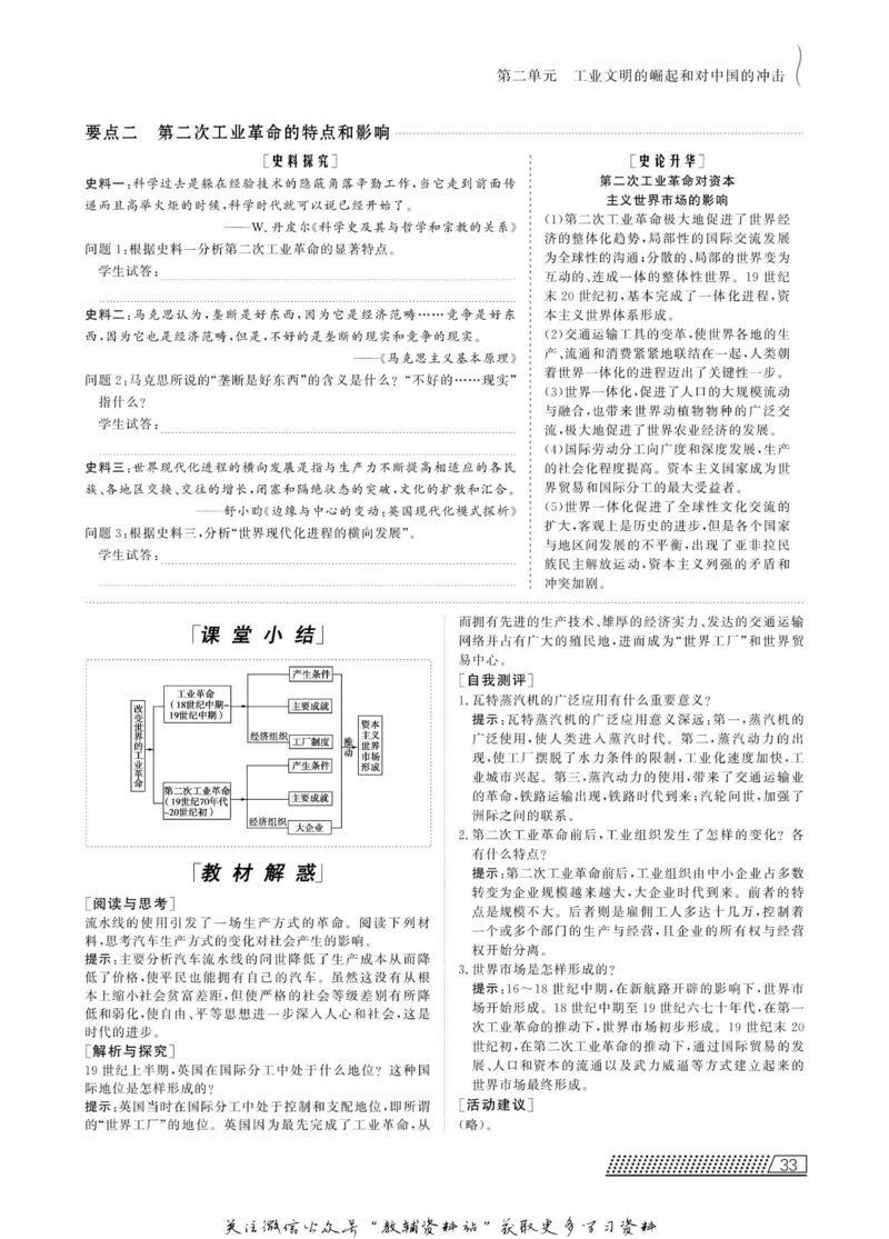 名师同步导学历史岳麓版必修2_名师同步导学_高中历史