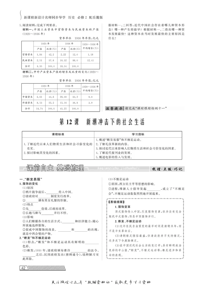 名师同步导学历史岳麓版必修2_名师同步导学_高中历史