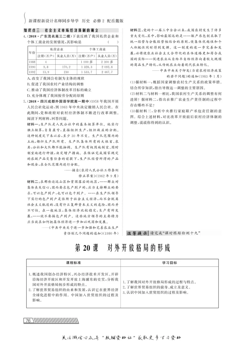 名师同步导学历史岳麓版必修2_名师同步导学_高中历史