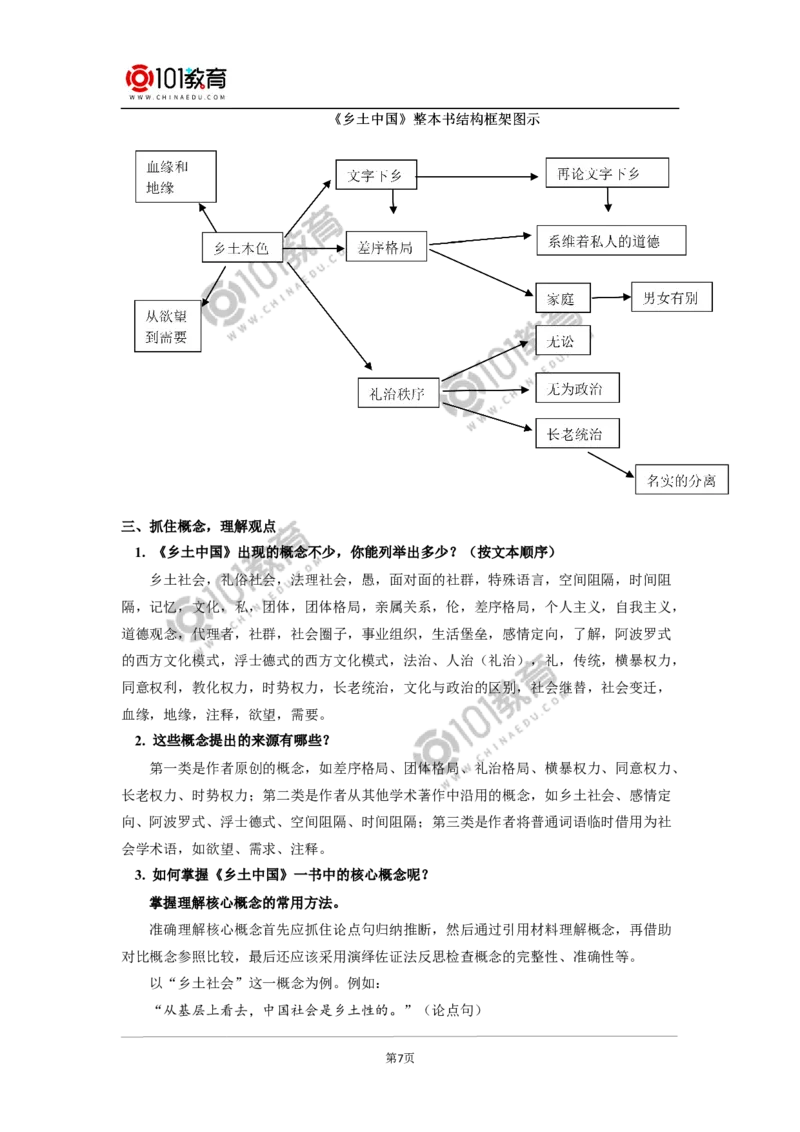 《整本书阅读_乡土中国_》_同步视频课高中语文_新版人教版_新人教版高中语文必修一二_新人教版高中语文必修第一册_101教育语文必修第一册配套学案和练习