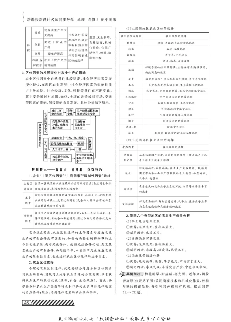 名师同步导学地理中图版必修2_名师同步导学_高中地理