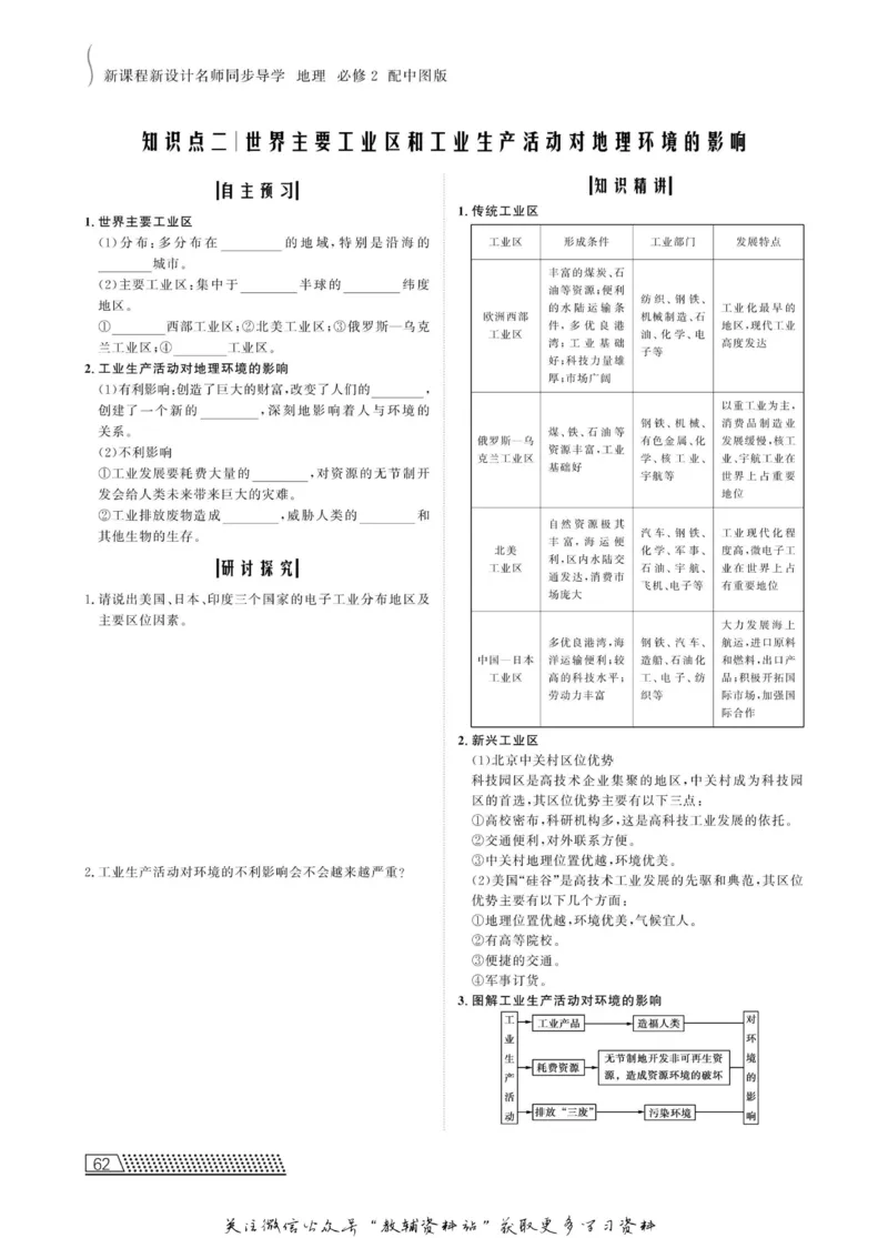 名师同步导学地理中图版必修2_名师同步导学_高中地理