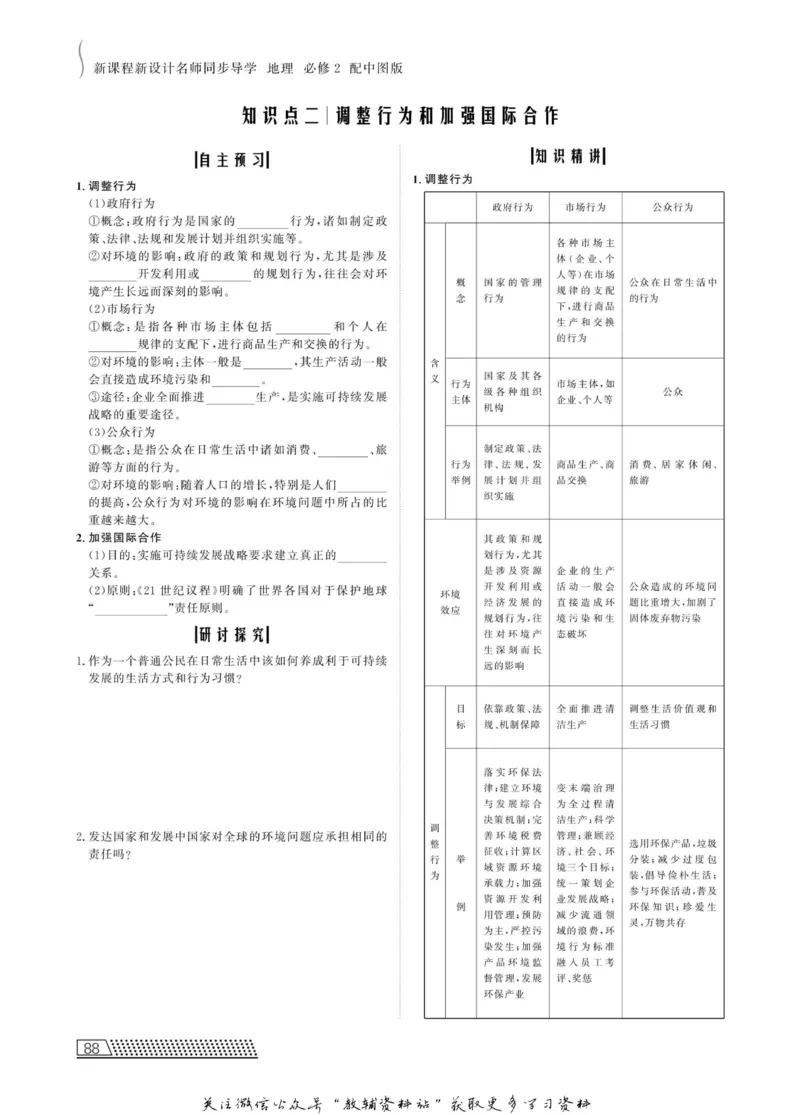 名师同步导学地理中图版必修2_名师同步导学_高中地理
