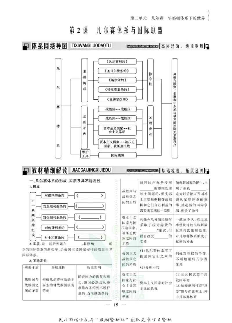 名师同步导学历史人教版选修3-20世纪的战争与和平_名师同步导学_高中历史
