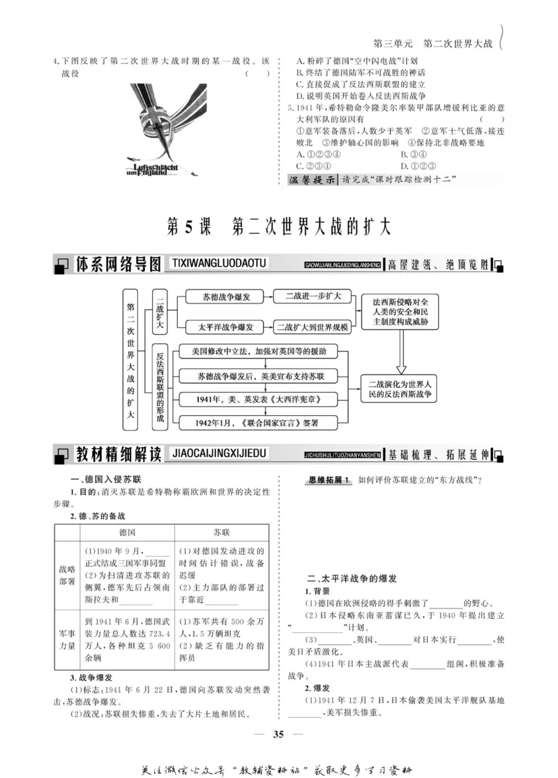 名师同步导学历史人教版选修3-20世纪的战争与和平_名师同步导学_高中历史