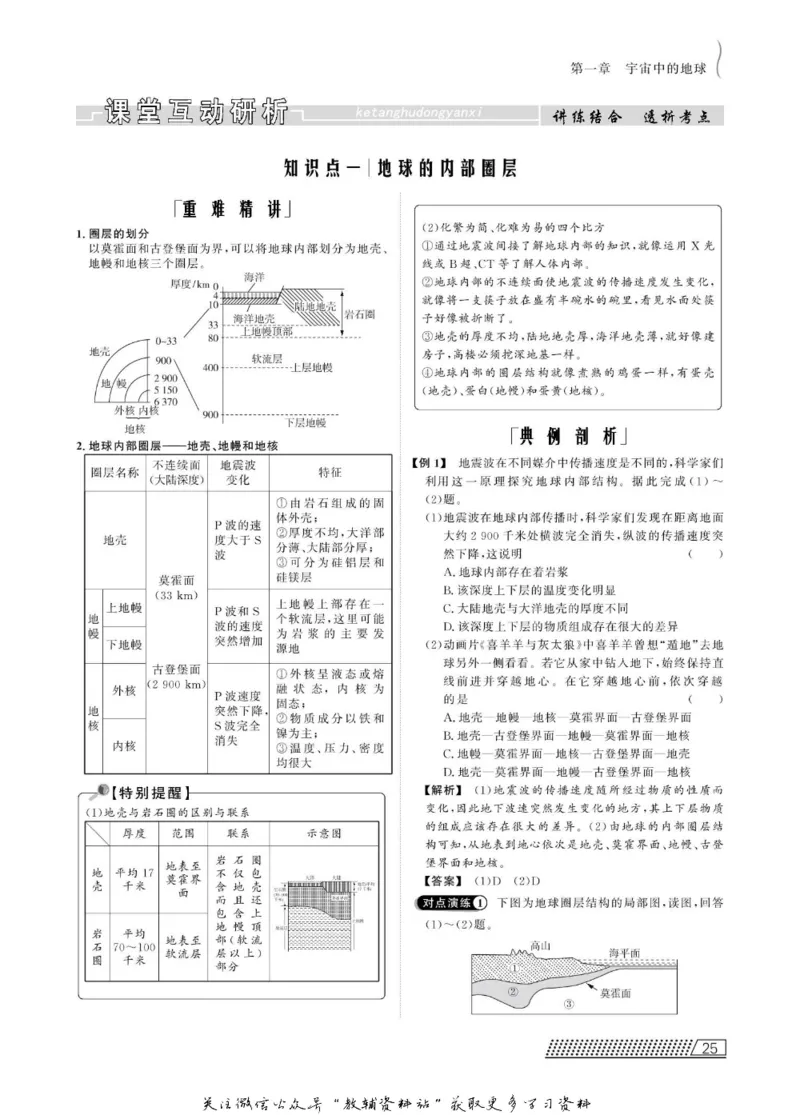 名师同步导学地理湘教版必修1_名师同步导学_高中地理