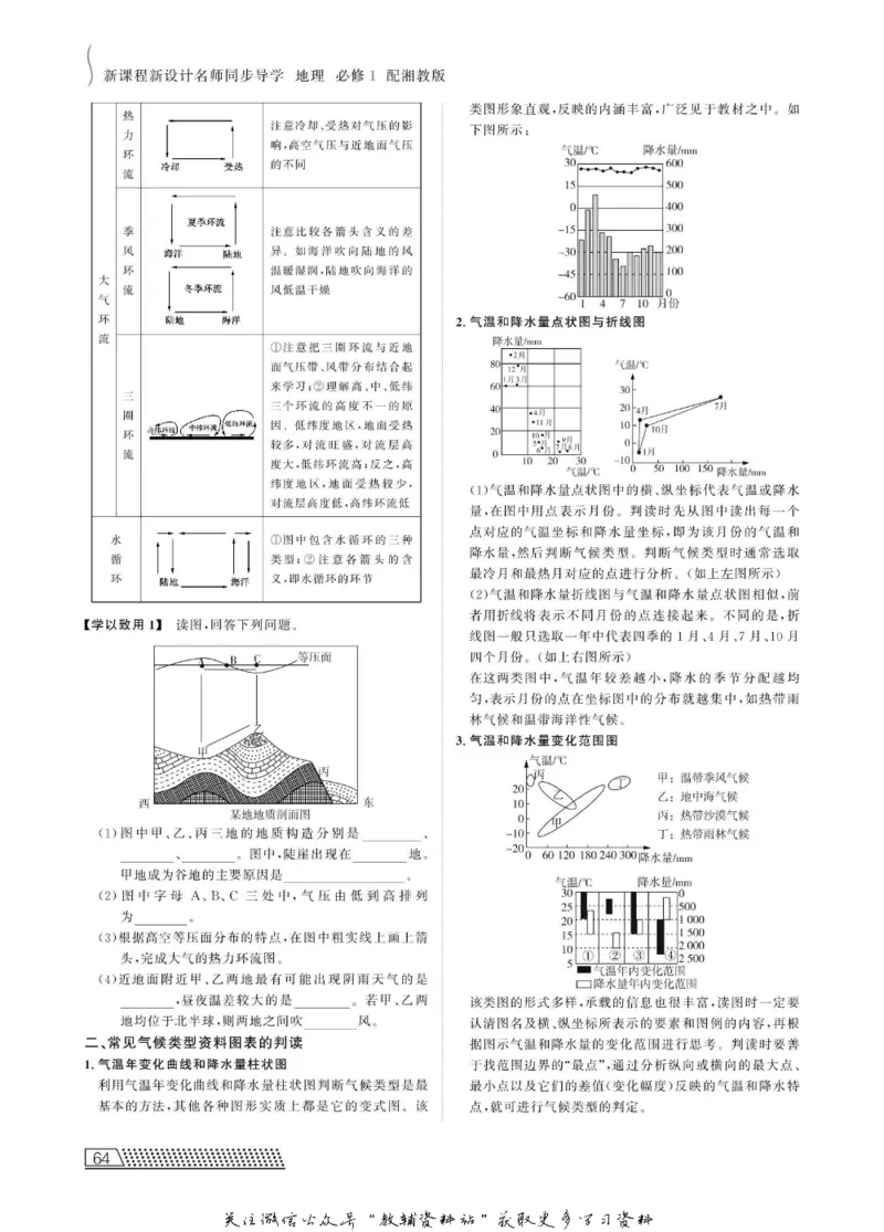 名师同步导学地理湘教版必修1_名师同步导学_高中地理