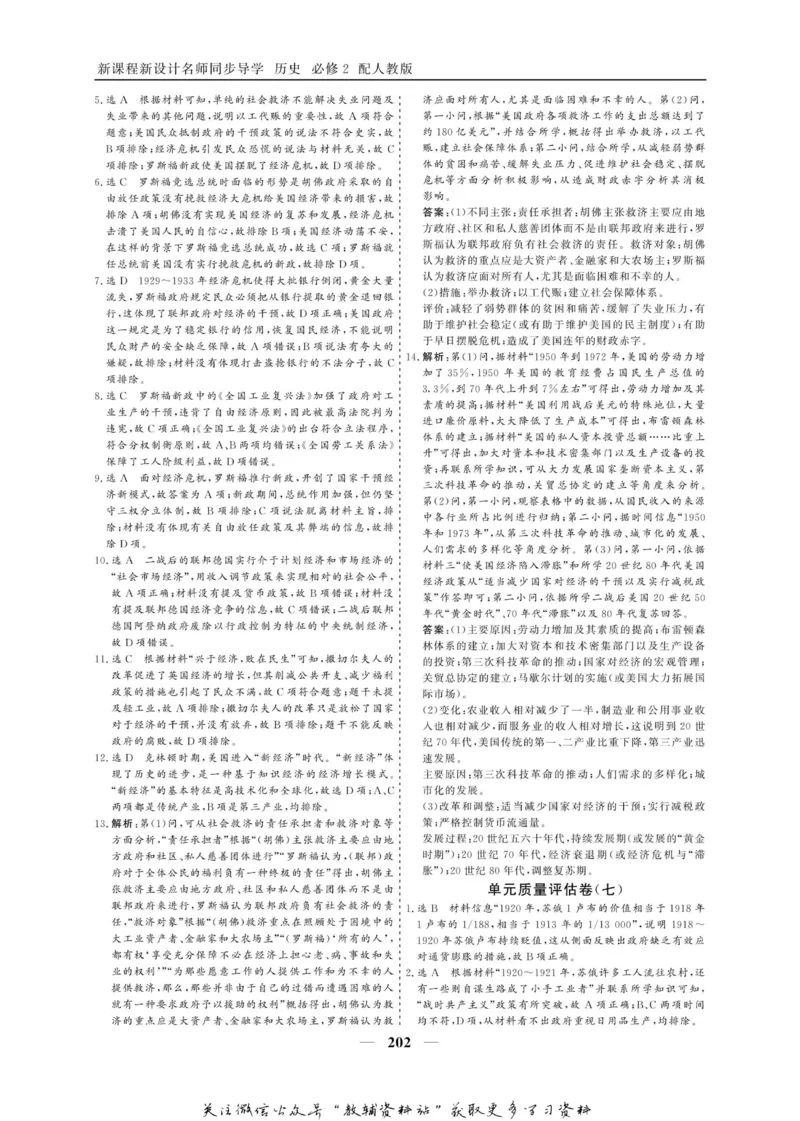 名师同步导学历史人教版必修2_名师同步导学_高中历史