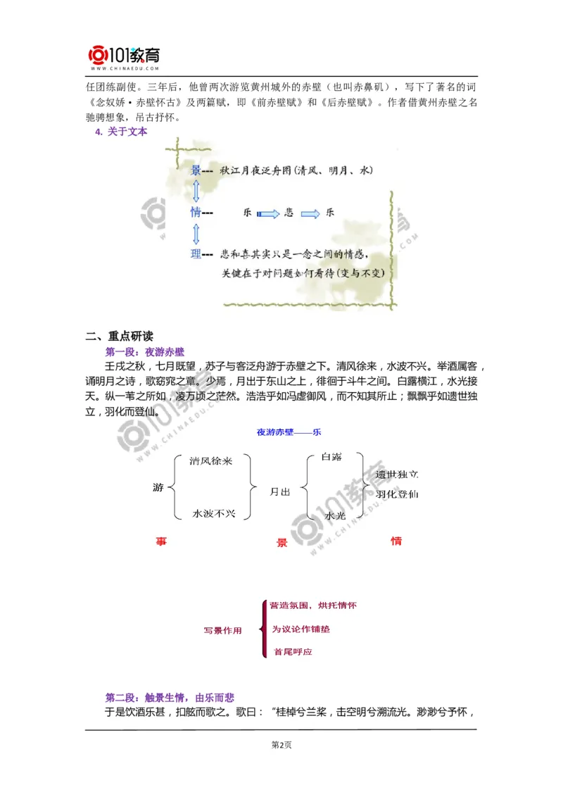 《赤壁赋》_同步视频课高中语文_新版人教版_新人教版高中语文必修一二_新人教版高中语文必修第一册_101教育语文必修第一册配套学案和练习